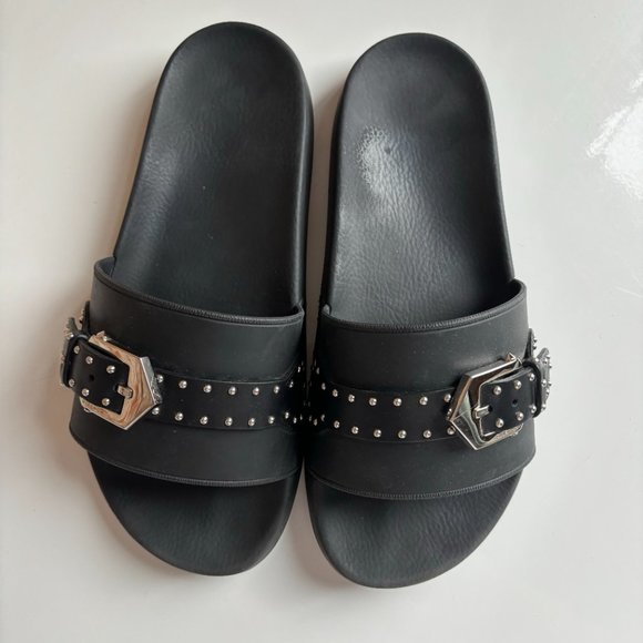 Givenchy Black Studded Women's Slides - Picture 4 of 6